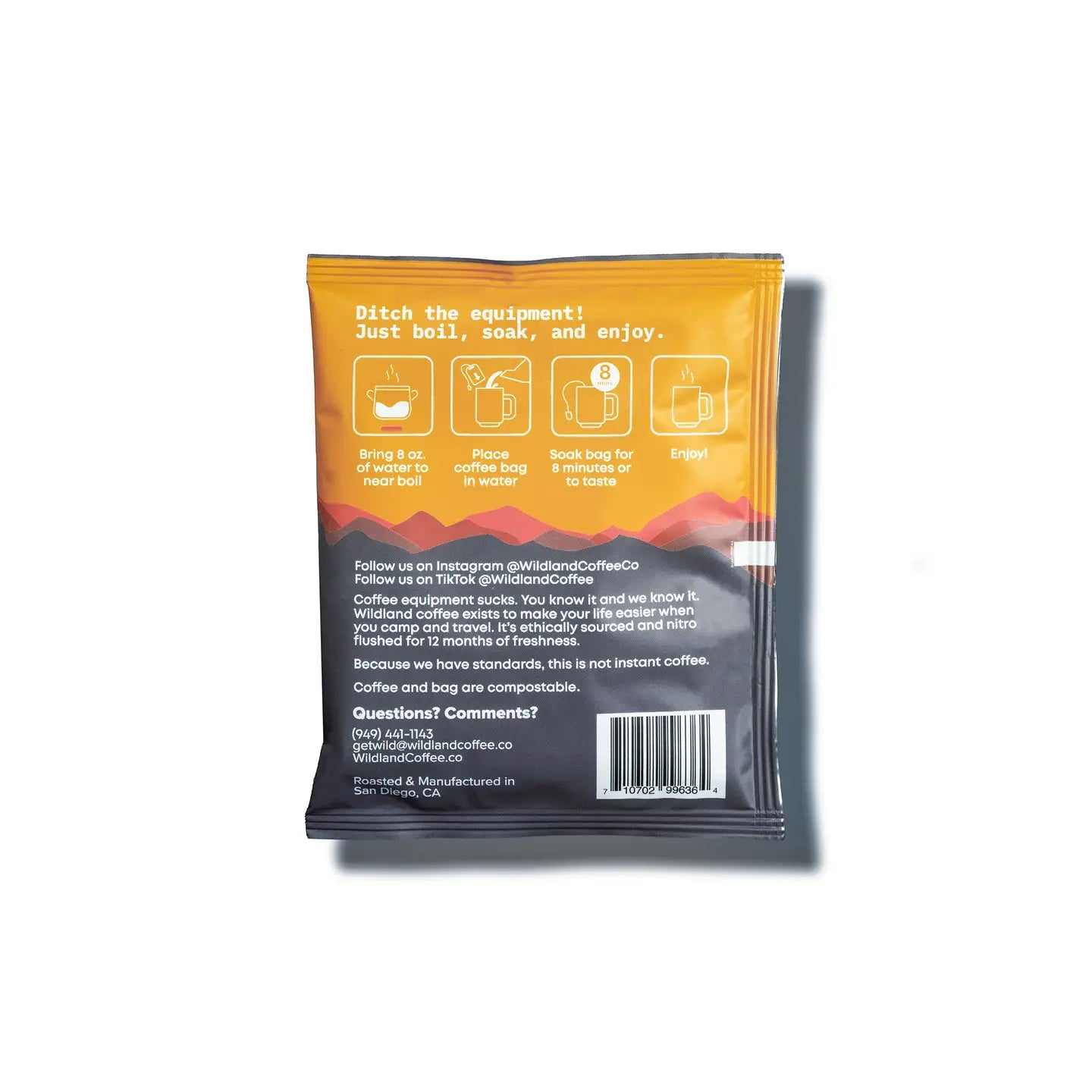 Wildland Coffee Single Serve Coffee Packet - Java Ready for Your Next Adventure